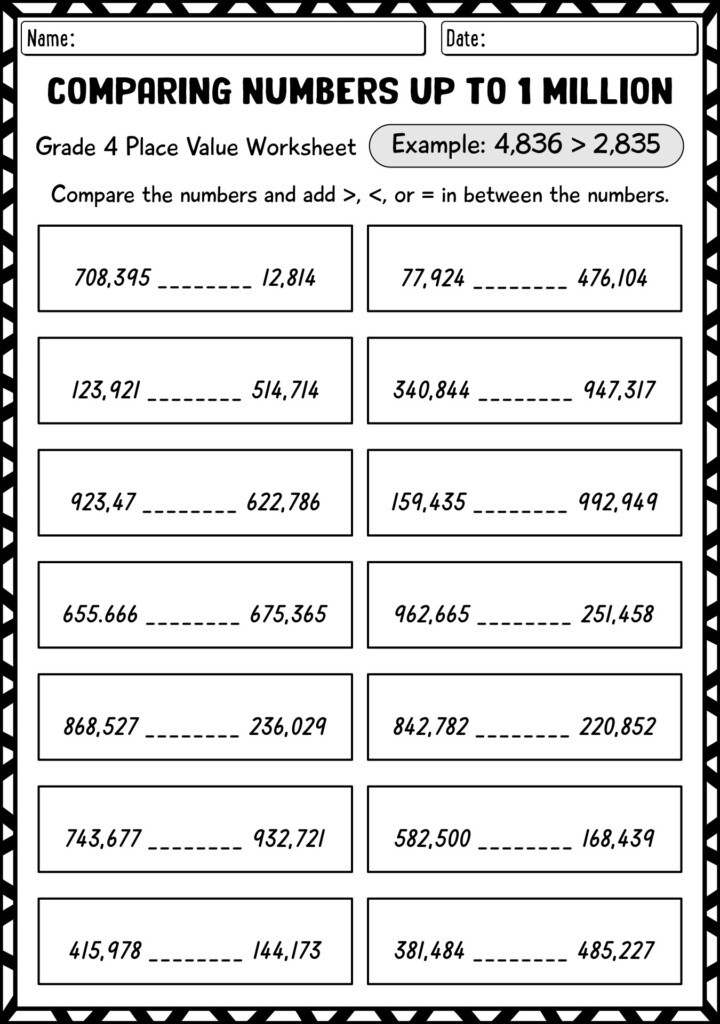 12 Comparing Place Value Worksheets Free PDF At Worksheeto