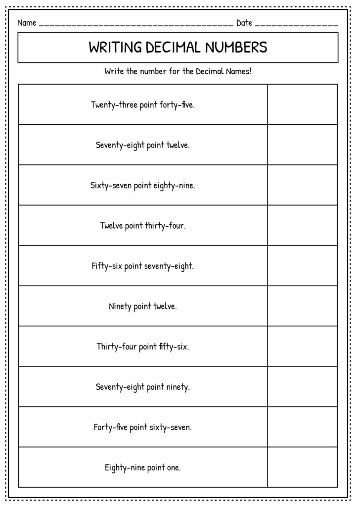 12 Decimal Place Value Expanded Form Worksheets Free PDF At Worksheeto