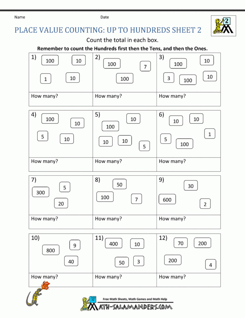 2nd Grade Place Value Worksheets
