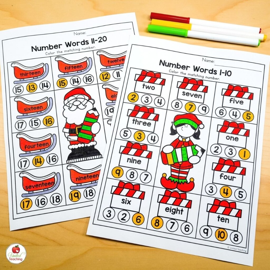 December Worksheets For Kindergarten Fun And Easy To Use Christmas Activities United Teaching