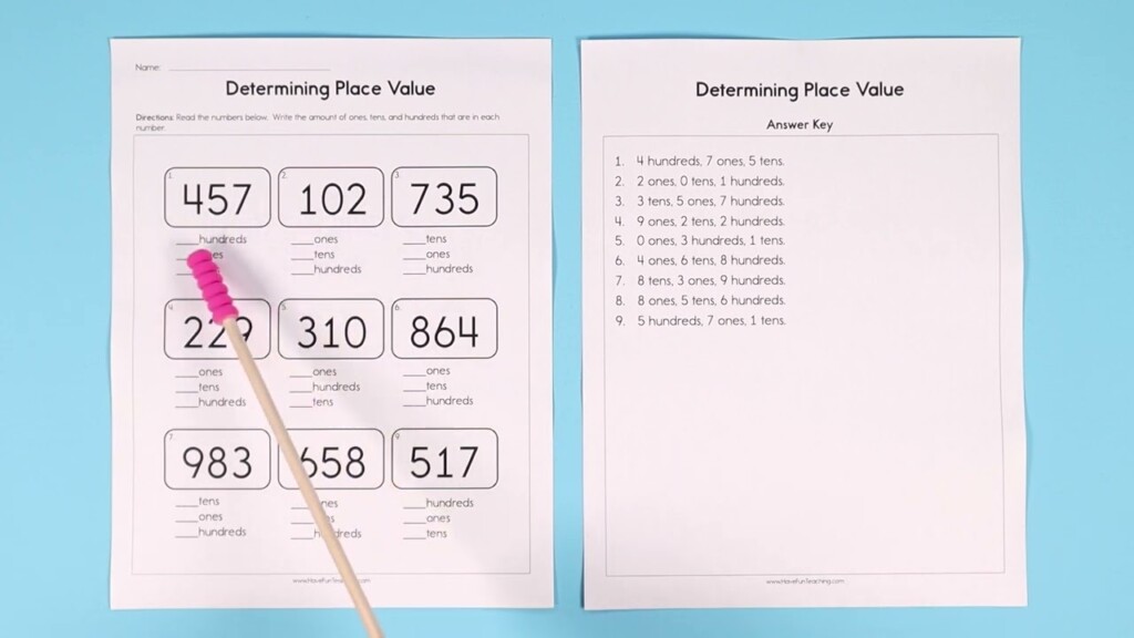 Determining Place Value Worksheet YouTube