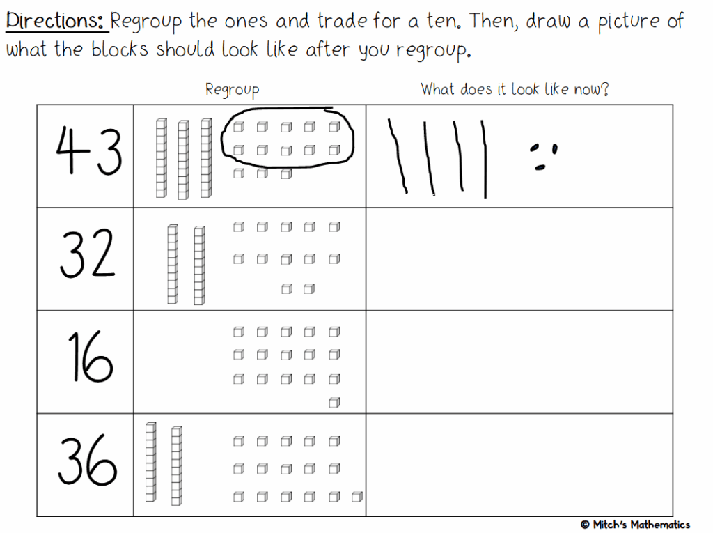 FREEBIE Place Value Adding W Regrouping 2 Digits Tens And Ones Base Ten Bl Made By Teachers
