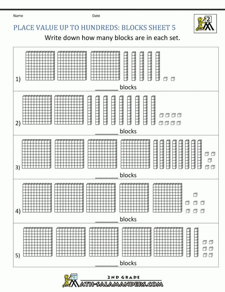 Place Value Blocks With 3 Digit Number