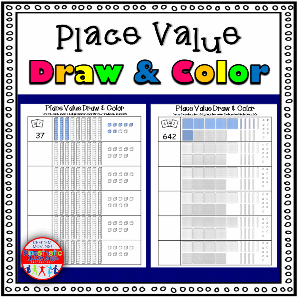 Place Value Draw And Color Worksheets Made By Teachers