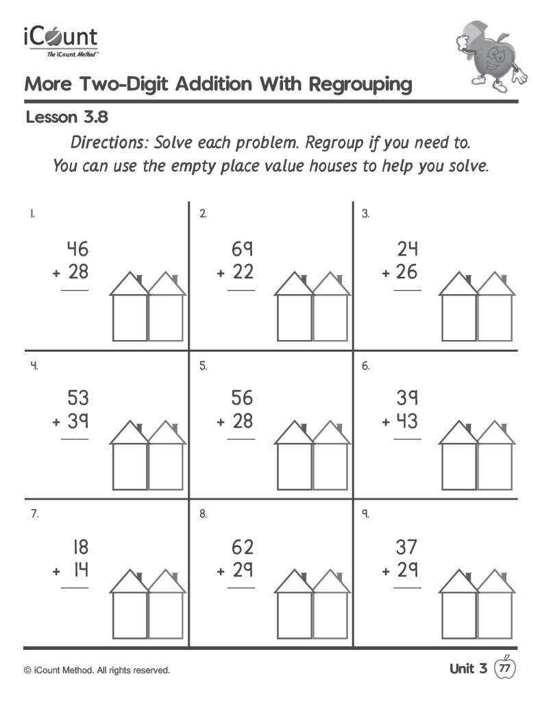 Place Value Regrouping Book For Addition Subtraction ICount Method