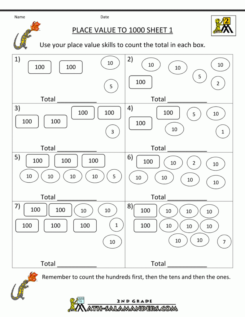 Place Value To 1000 Sheet 1 Math Place Value Place Value Worksheets Place Values