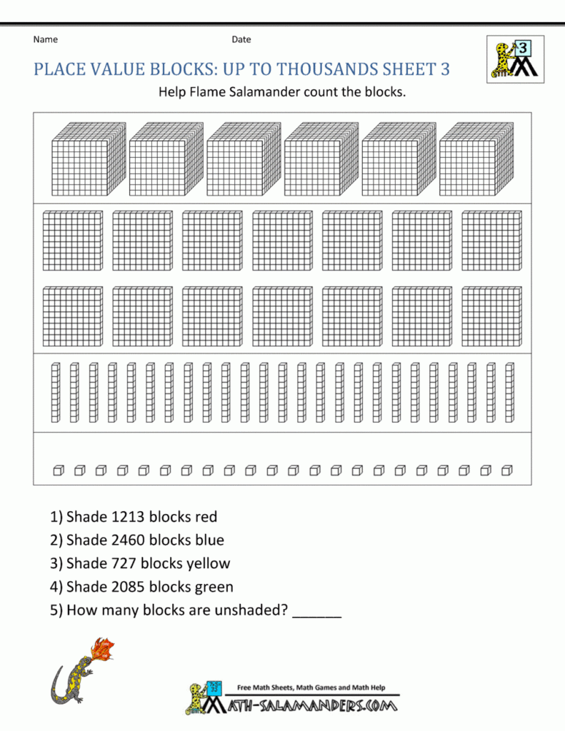 Place Value Worksheets 3rd Grade