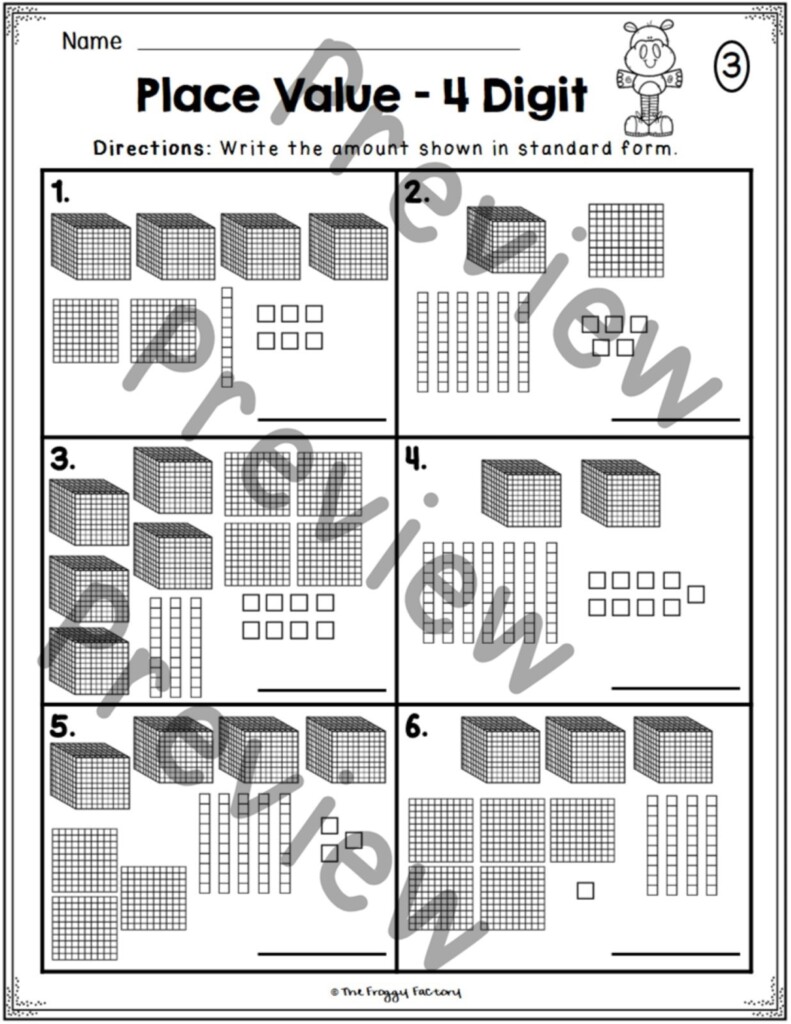 Place Value Worksheets 4 Digit Place Value Classful