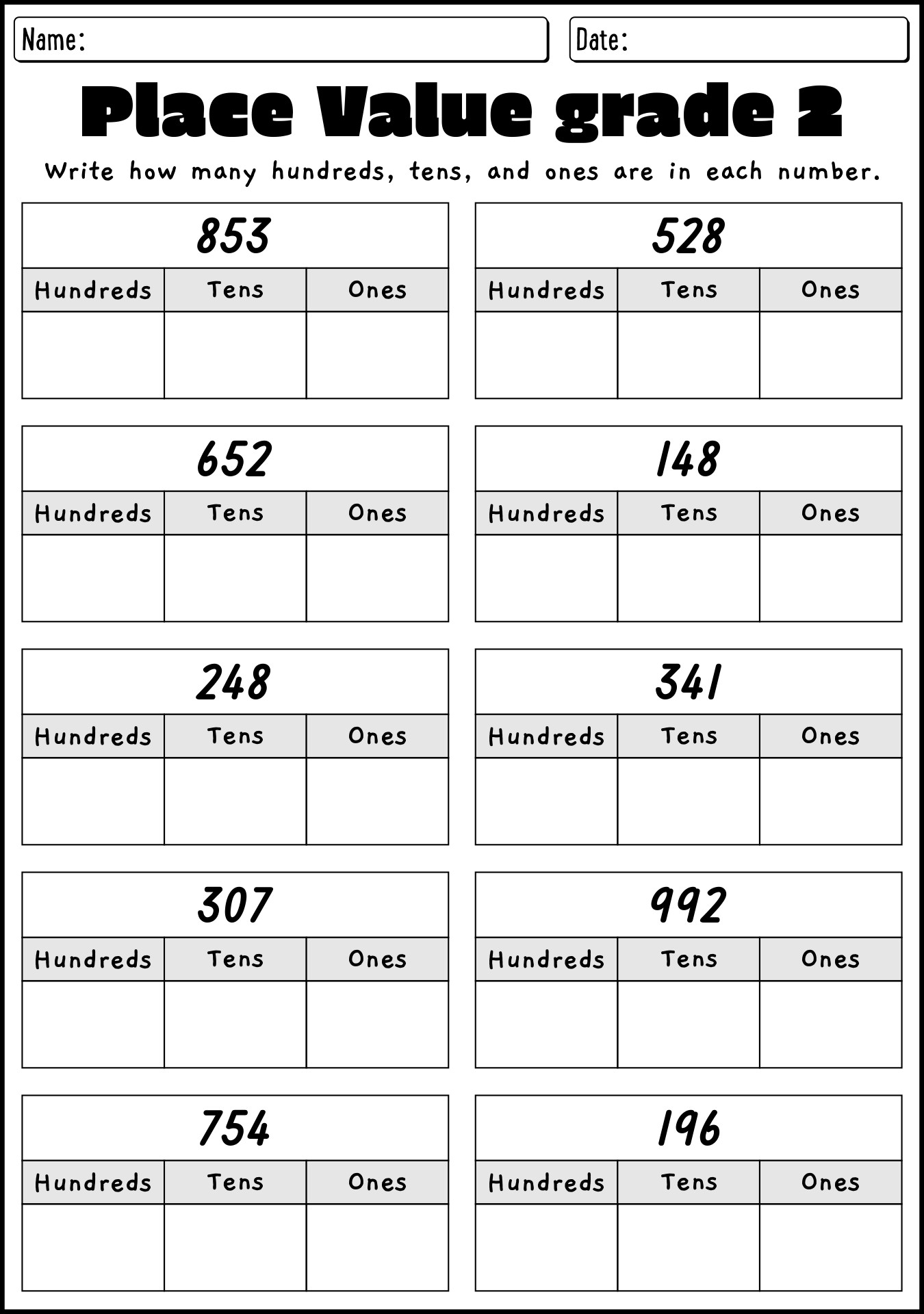 12 Comparing Place Value Worksheets Free PDF At Worksheeto