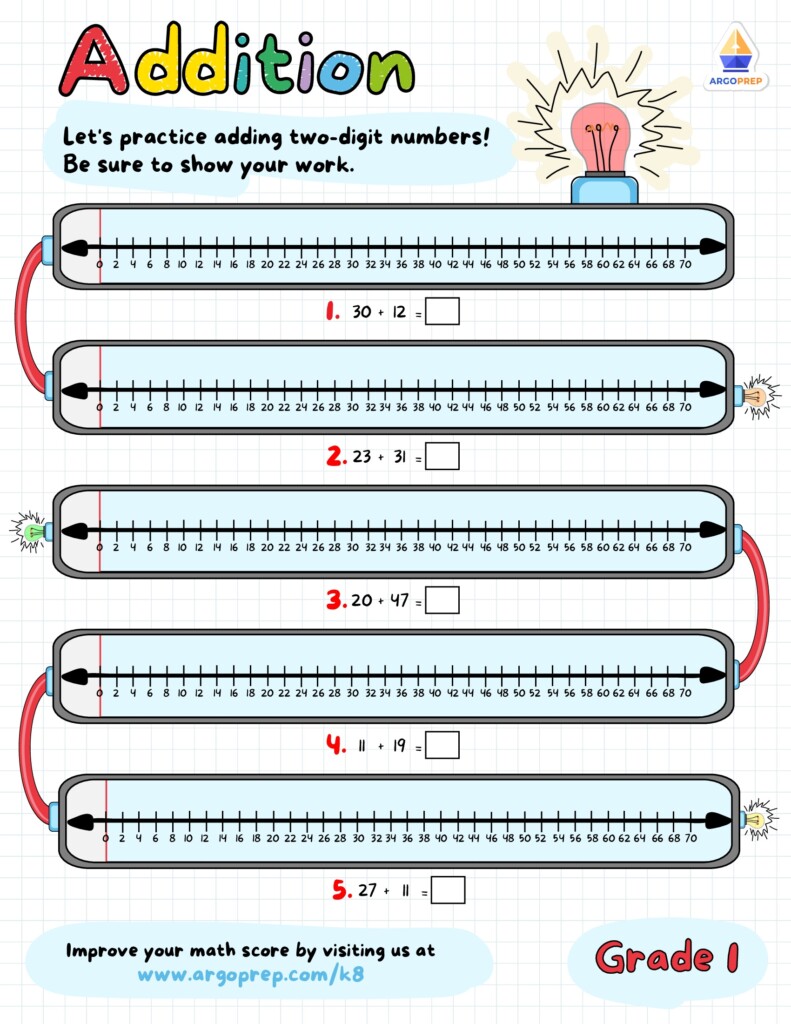 1st Grade Place Value Number Lines Worksheets For Free ArgoPrep