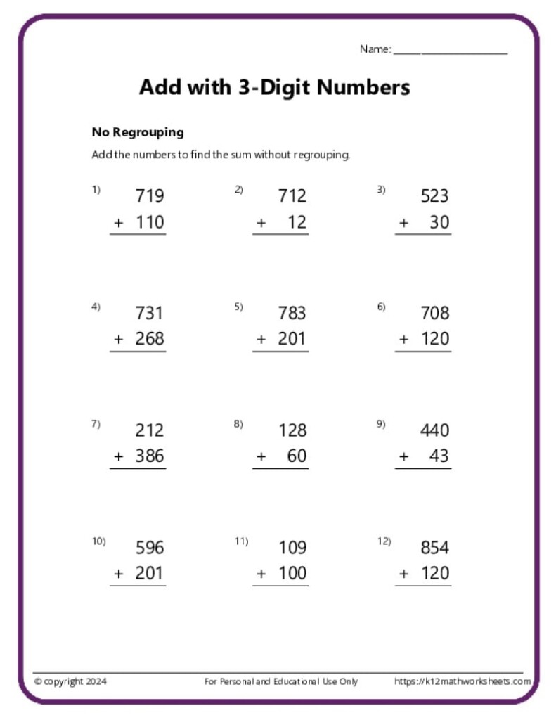2nd Grade Addition Worksheets