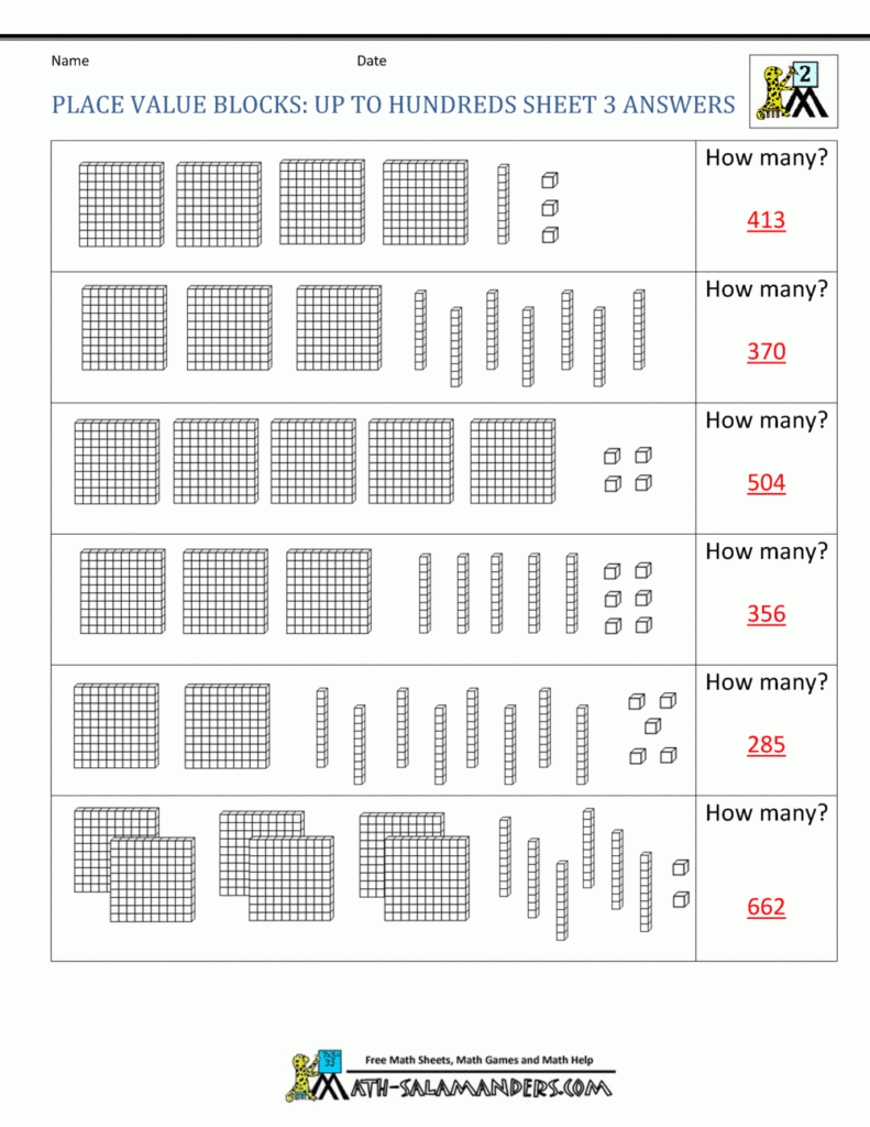 2nd Grade Place Value Worksheets