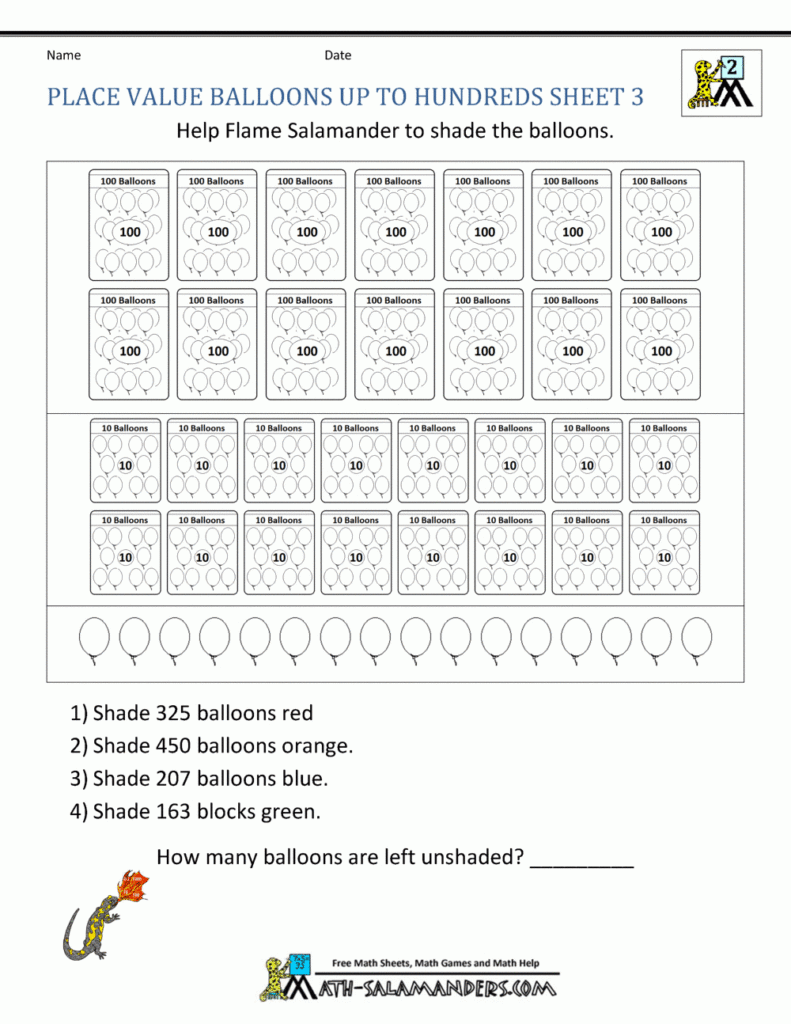 2nd Grade Place Value Worksheets