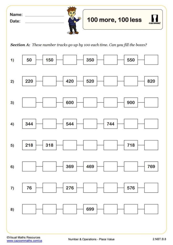3rd Grade Place Value Worksheets PDF Printable Worksheets Cazoom Math