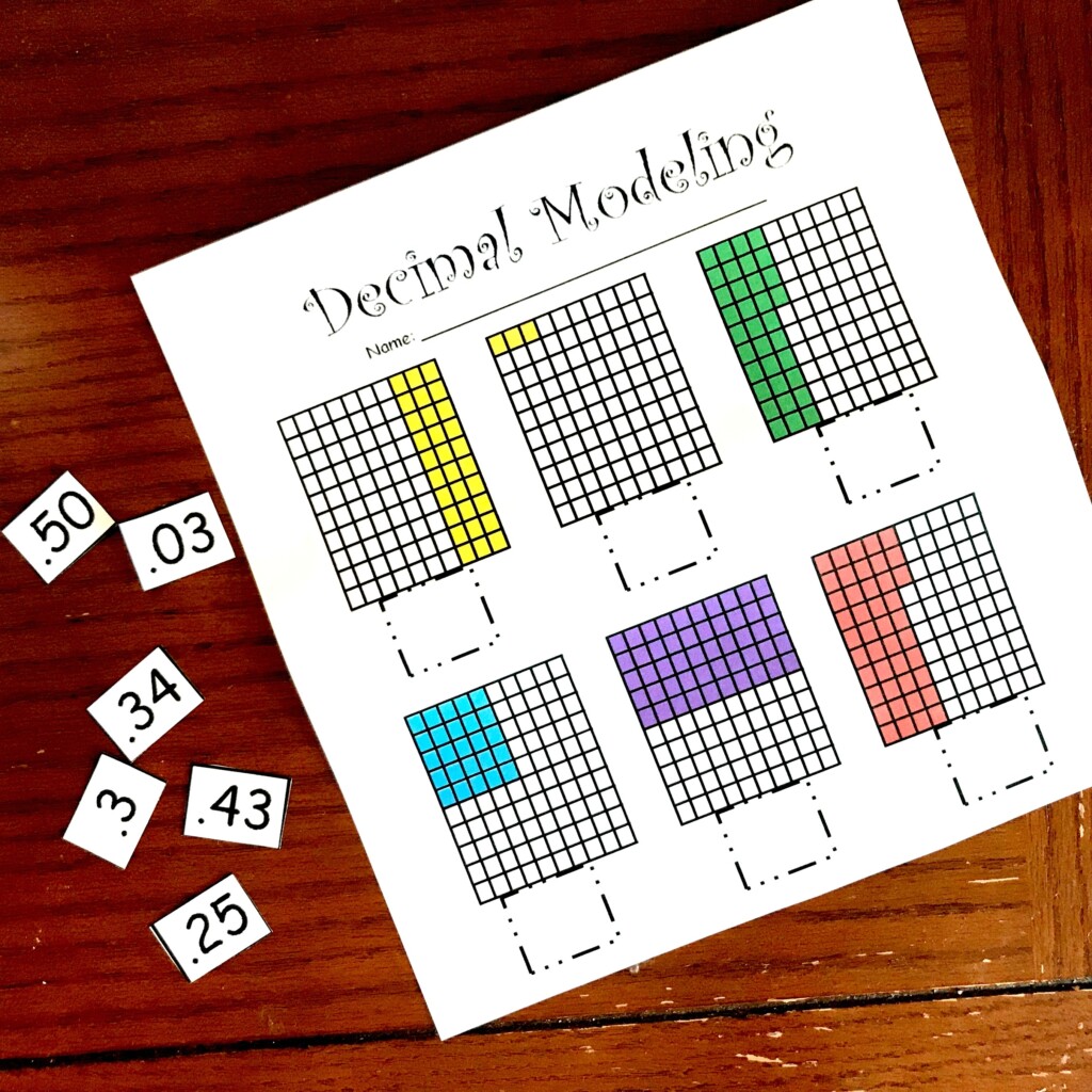 4 Hands On Decimal Place Value Worksheets 4 Hands On Decimal Place Value Worksheets