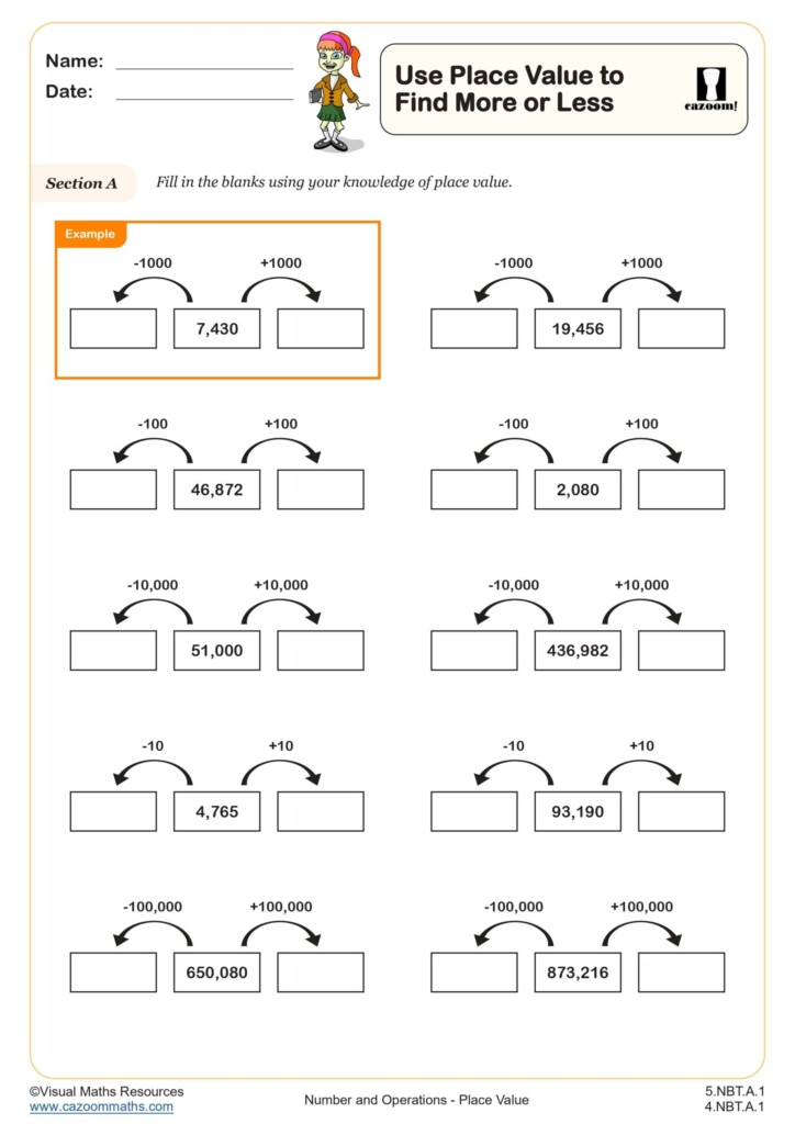 4 NBT A 1 Worksheets Printable 4th Grade Math Worksheets Cazoom Math 4 NBT A 1 Worksheets Printable 4th Grade Math Worksheets Cazoom Math