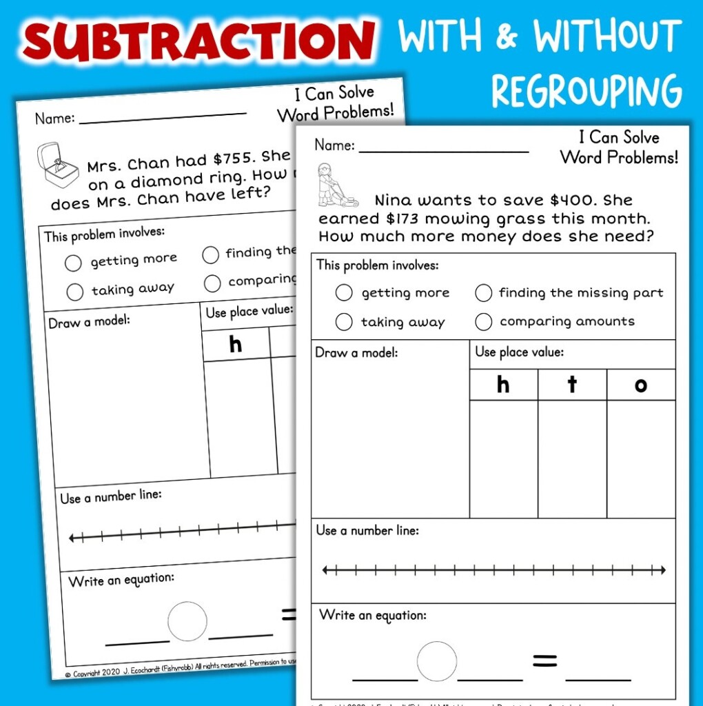Addition And Subtraction Within 1000 Word Problems For 3rd Grade Fishyrobb