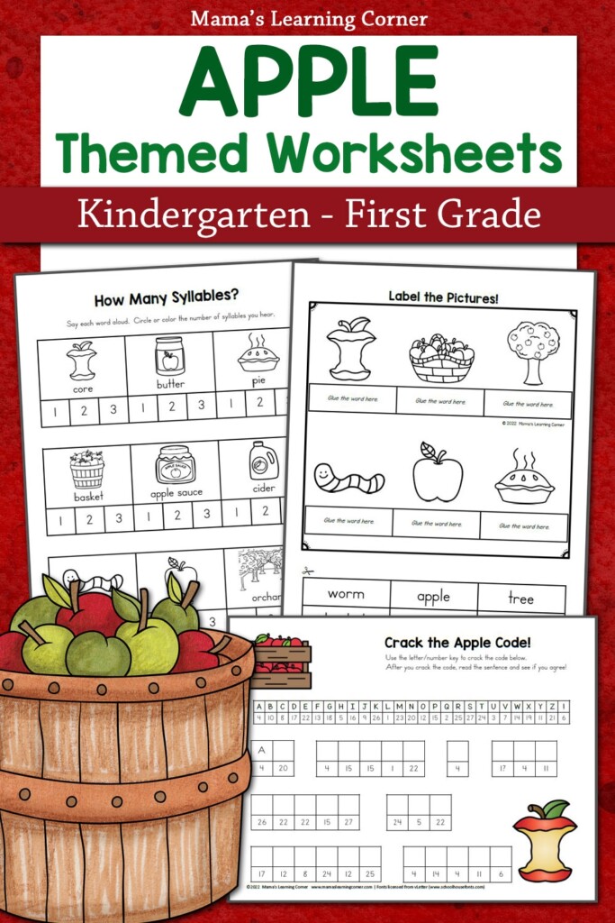 Apple Worksheets And Printables For Kids Fall Learning Mamas Learning Corner