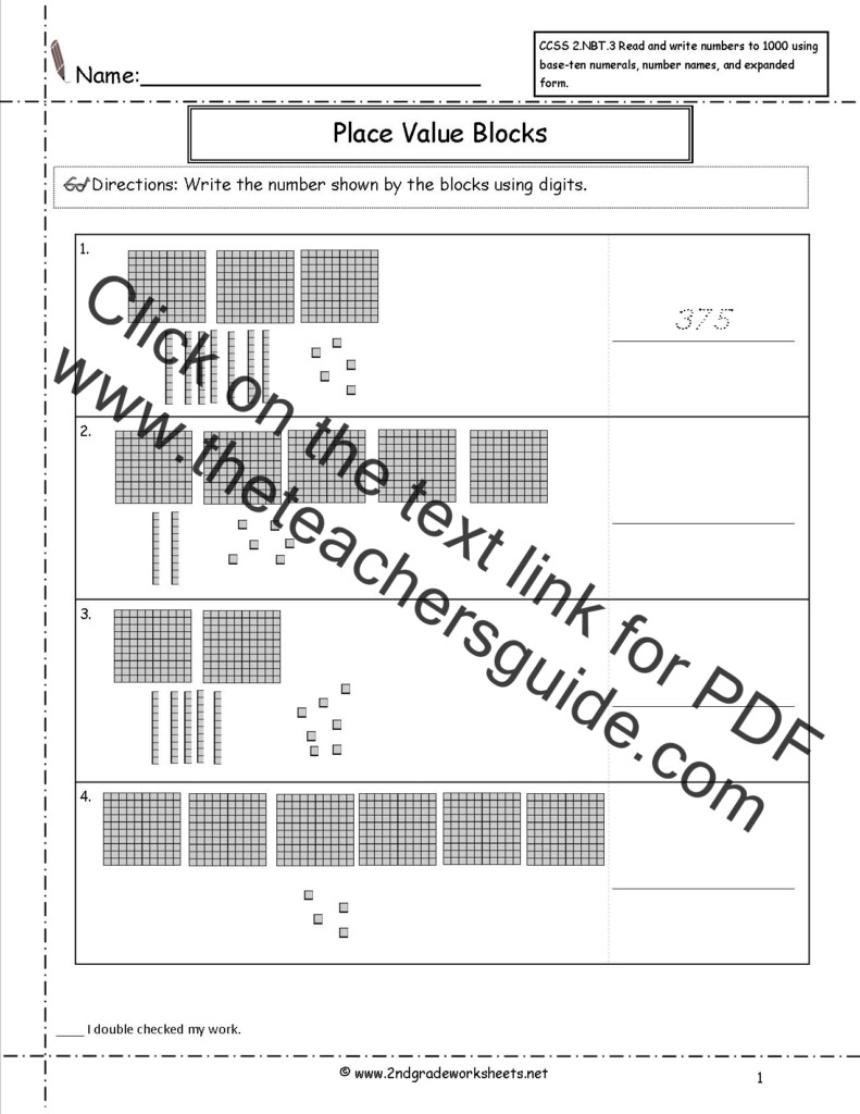 CCSS 2 NBT 3 Worksheets Place Value Worksheets Read And Write Numbers