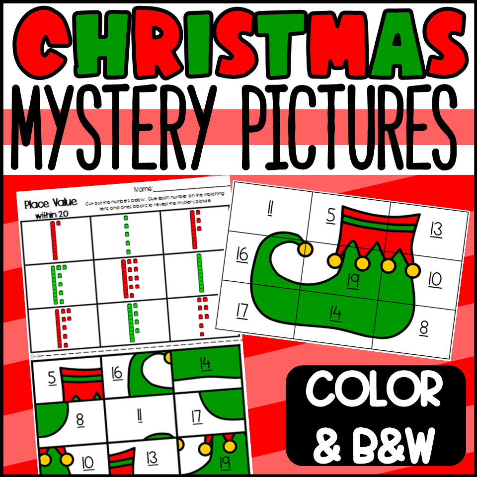 CHRISTMAS Place Value Mystery Pictures Tens And Ones Christmas Activities Made By Teachers