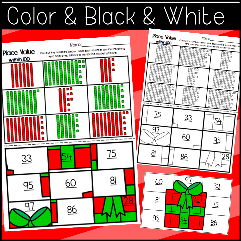 CHRISTMAS Place Value Mystery Pictures Tens And Ones Christmas Activities Made By Teachers