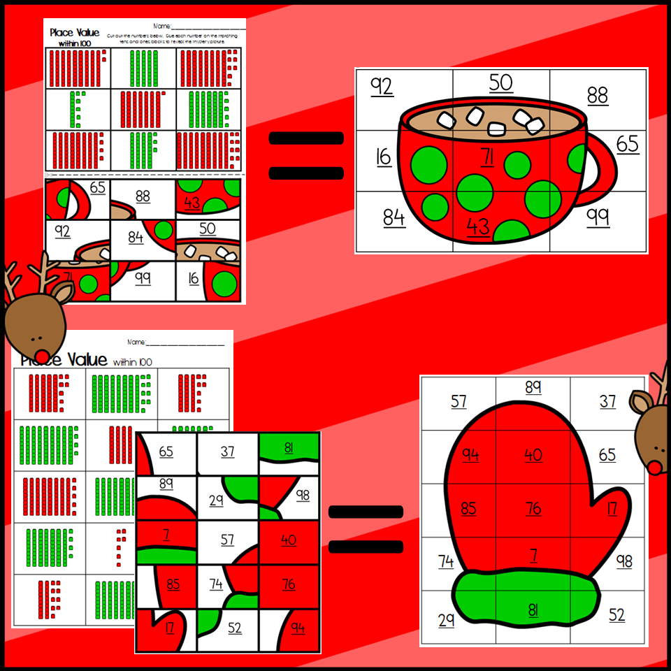 CHRISTMAS Place Value Mystery Pictures Tens And Ones Christmas Activities Made By Teachers