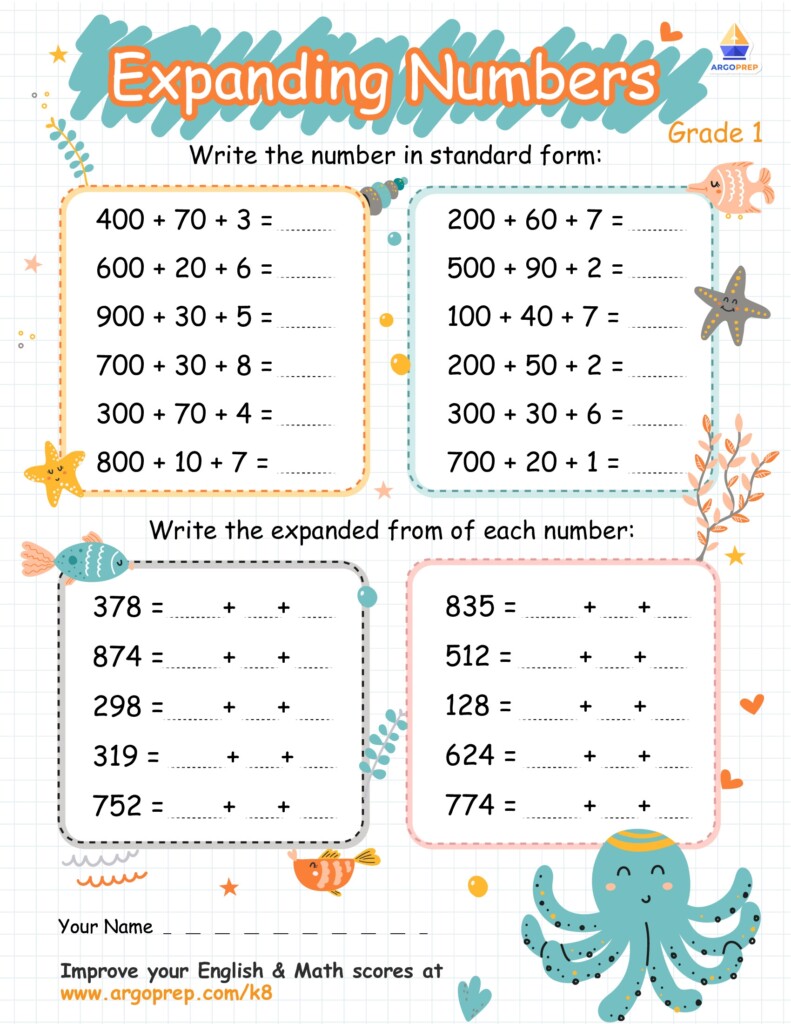 Composing And Decomposing Numbers With Gentle Octopus ArgoPrep