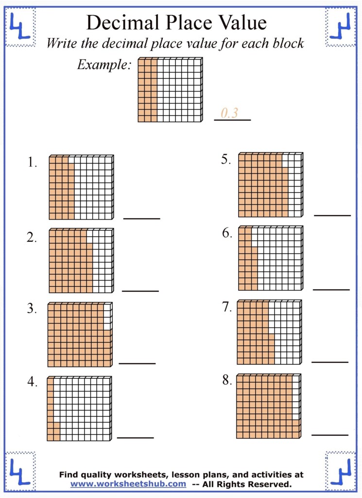 Decimal Place Value Worksheets Decimal Place Value Worksheets