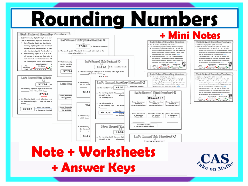 Decimals Rounding Numbers Notes Worksheets Answers Teaching Resources Decimals Rounding Numbers Notes Worksheets Answers Teaching Resources