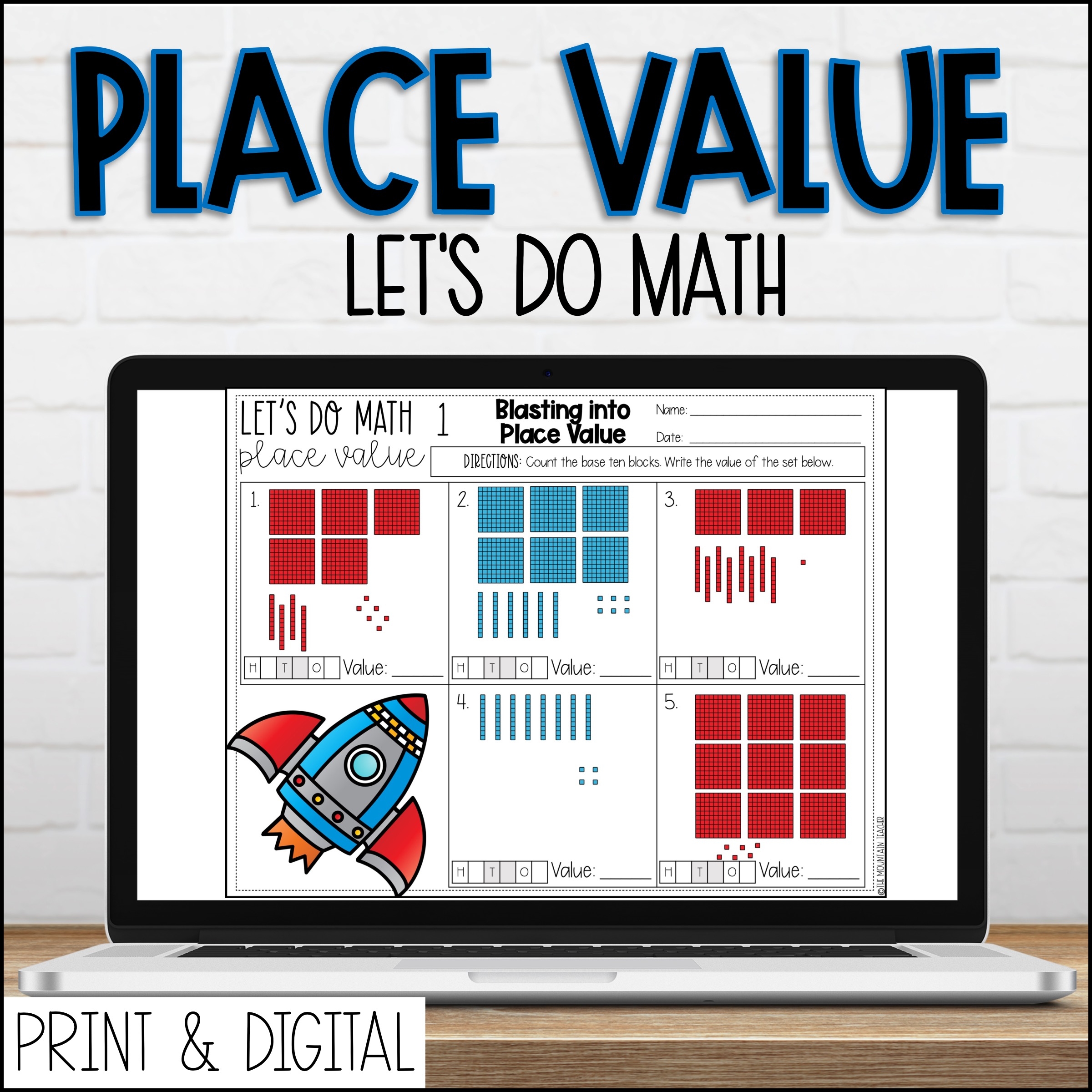 DIGITAL Lets Do Math No Prep 2nd Grade PLACE VALUE Worksheets And Videos Made By Teachers