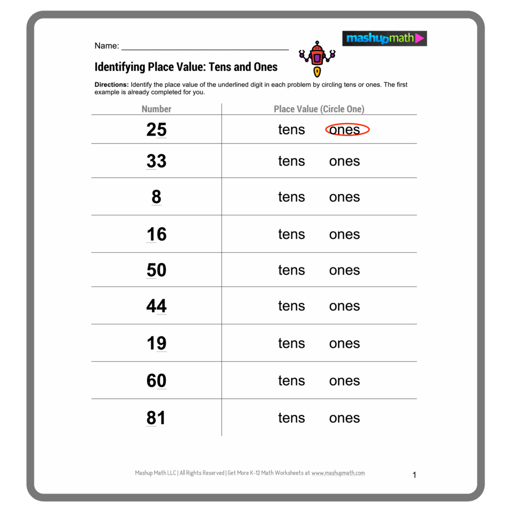 Free Place Value Worksheets Printable With Answers Mashup Math