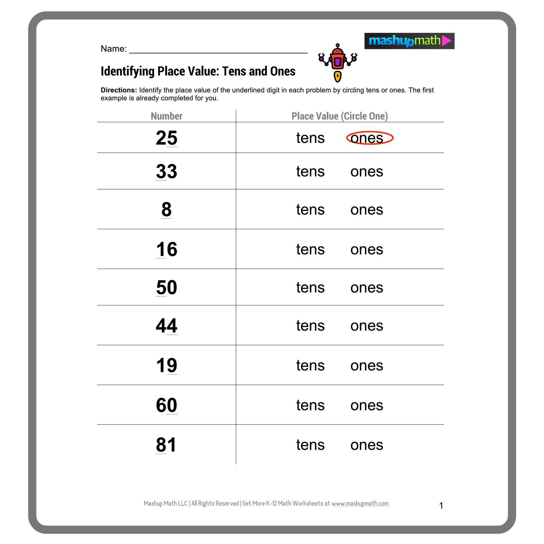 Free Place Value Worksheets Printable With Answers Mashup Math