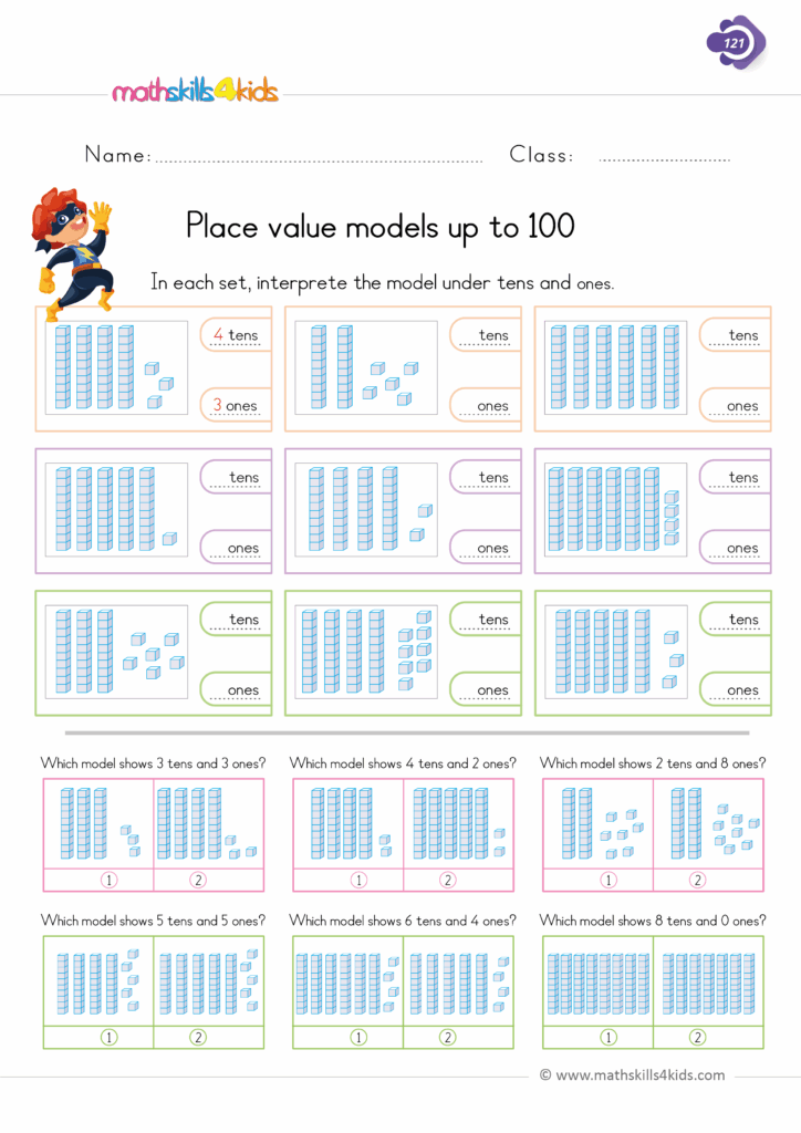 Free Printable 1st Grade Place Value Worksheets