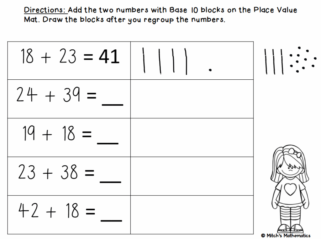 FREEBIE Place Value Adding W Regrouping 2 Digits Tens And Ones Base Ten Bl Made By Teachers FREEBIE Place Value Adding W Regrouping 2 Digits Tens And Ones Base Ten Bl Made By Teachers