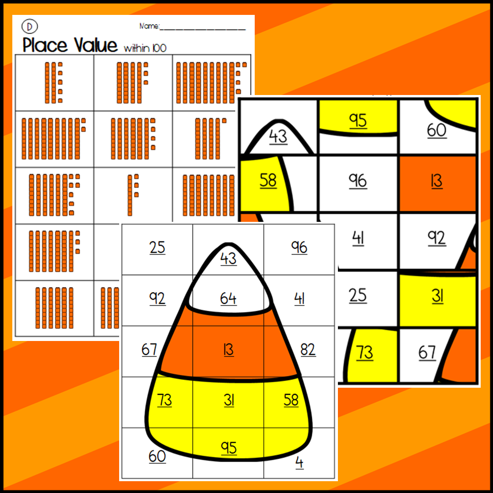 Halloween Place Value Mystery Pictures Tens And Ones Within 20 100 Made By Teachers