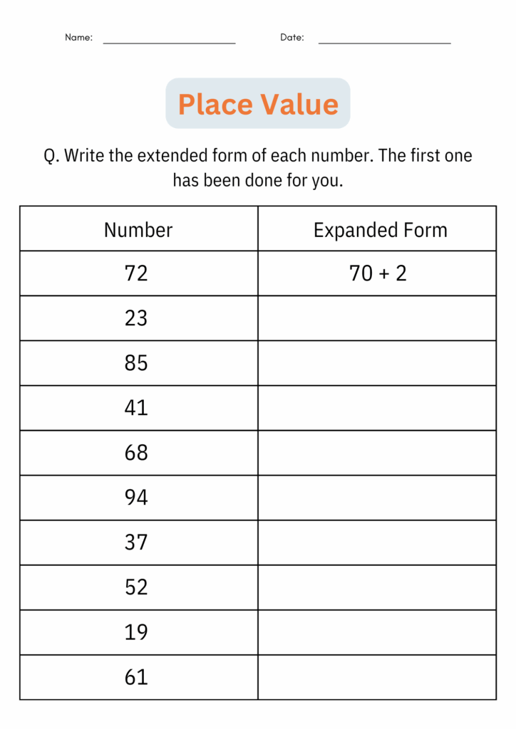 Identifying Place Value Number Math Activities Worksheets For 1st 2nd Grade Made By Teachers