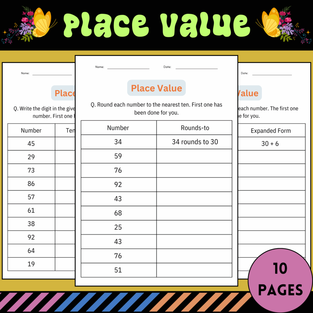 Identifying Place Value Number Math Activities Worksheets For 1st 2nd Grade Made By Teachers
