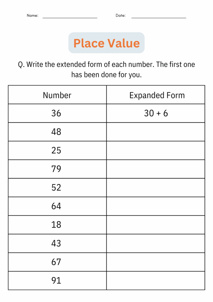 Identifying Place Value Number Math Activities Worksheets For 1st 2nd Grade Made By Teachers