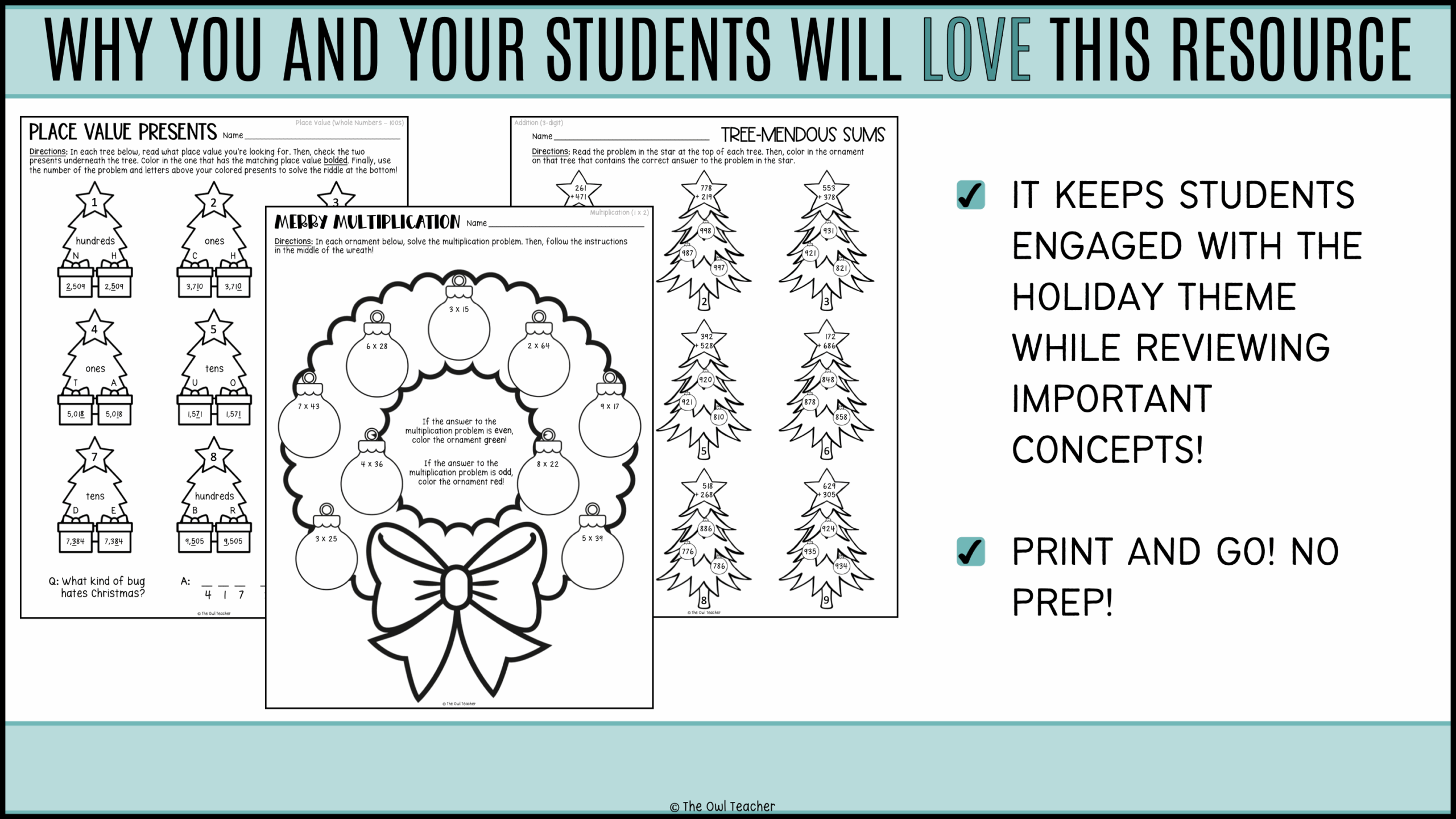 Math And Language Arts Holiday Christmas Practice Worksheets And Activities Made By Teachers