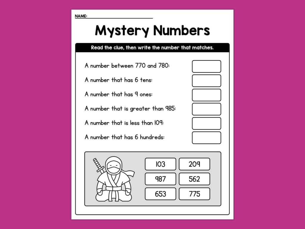 No Prep Place Value Worksheets 1st 2nd 3rd Grade Fantasy Place Value Morning Work Hundreds Tens Ones printable PDF Etsy