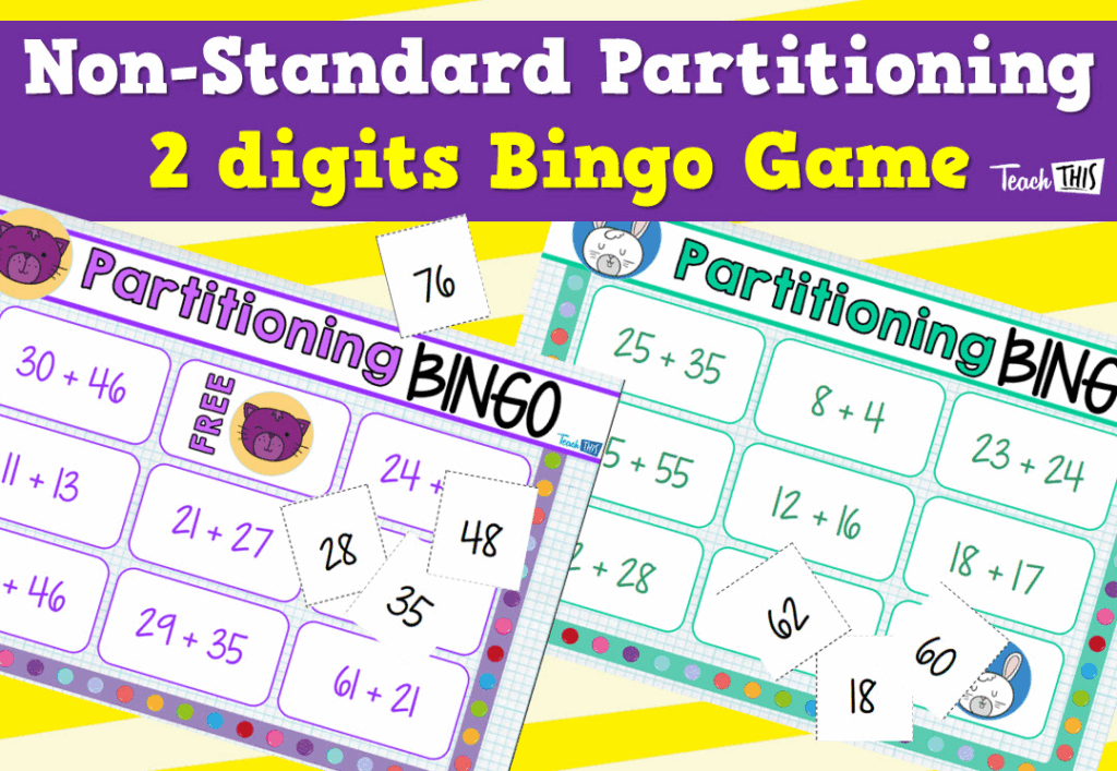 Non Standard Partitioning Bingo 2 Digits Game Teacher Resources And Classroom Games Teach This