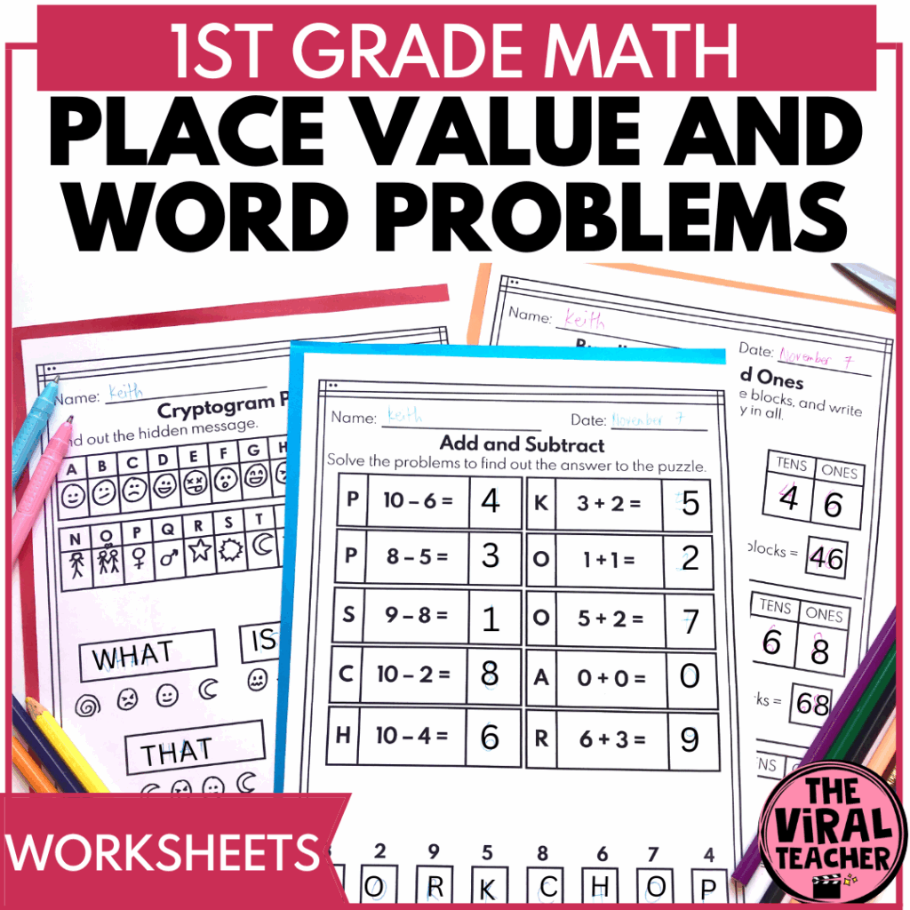 Place Value Addition And Subtraction Word Problems Worksheets Math Activity Made By Teachers