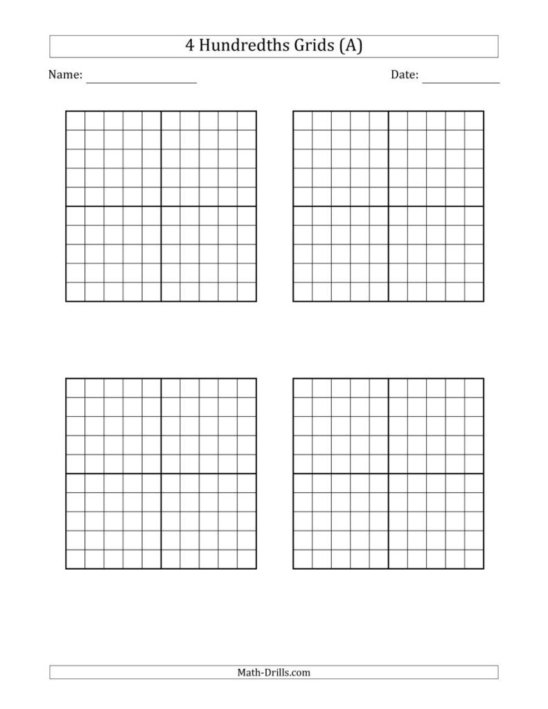 Place Value Charts And Hundredth And Thousandths Grids Math Drills News And Updates
