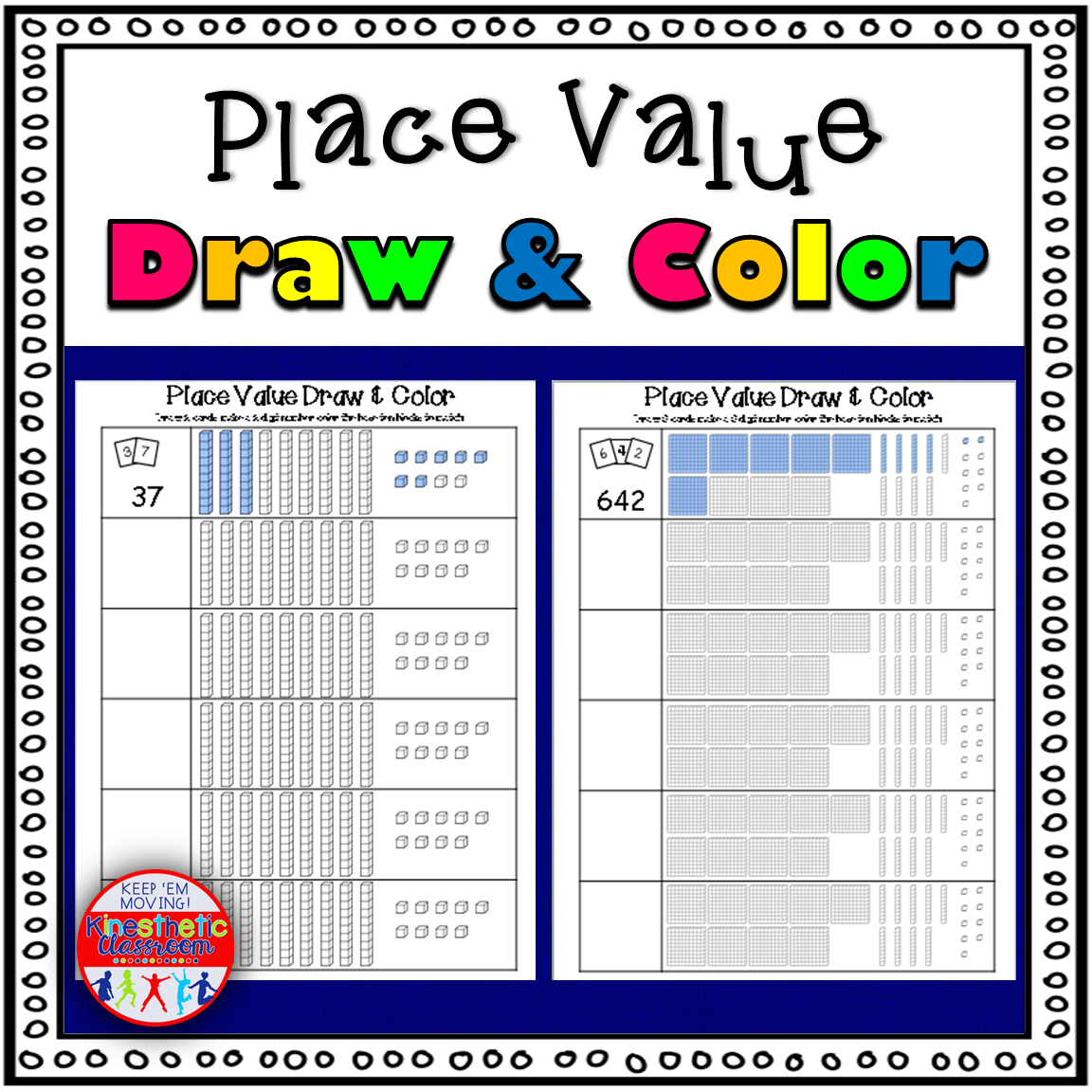 Place Value Draw And Color Worksheets Made By Teachers