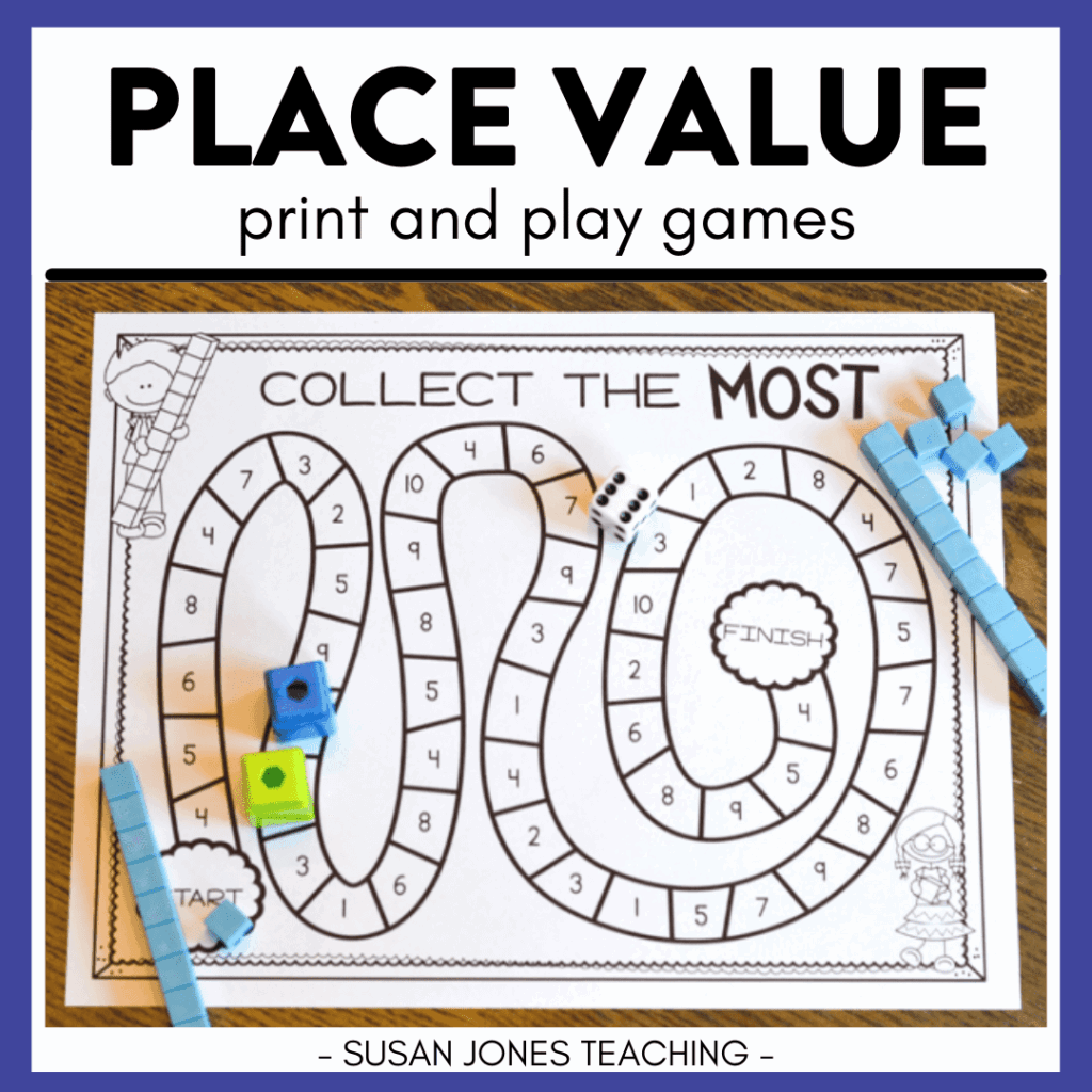 Place Value Games Print Play LEARN Susan Jones Teaching