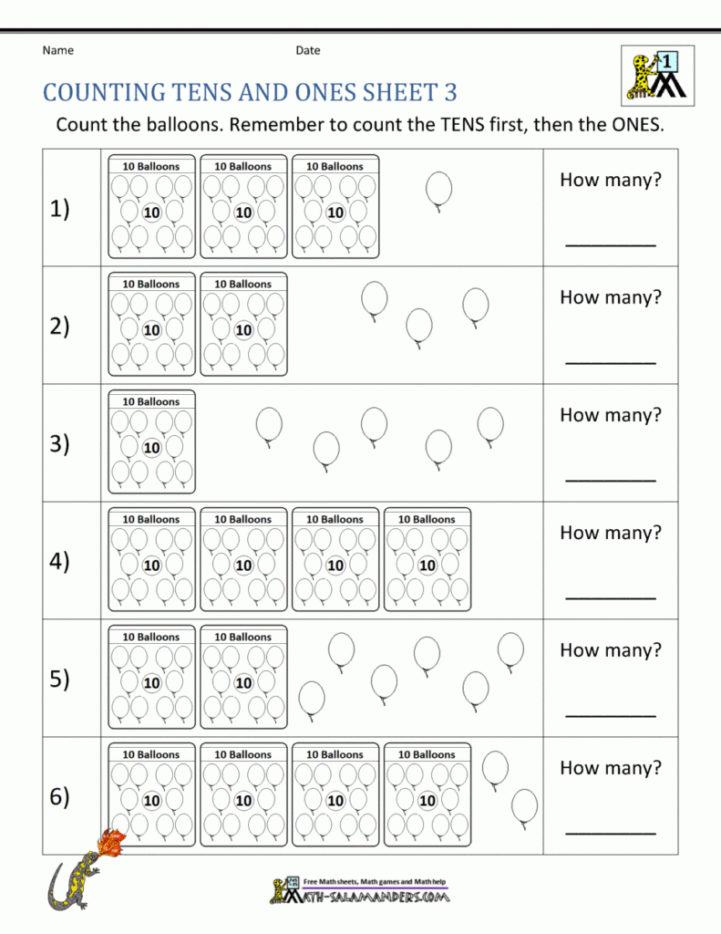 Place Value Ones And Tens Worksheets Place Value Ones And Tens Worksheets