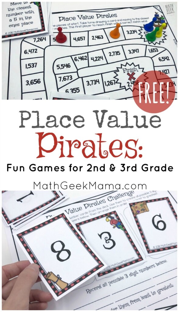 Place Value Pirates FREE Printable Math Game