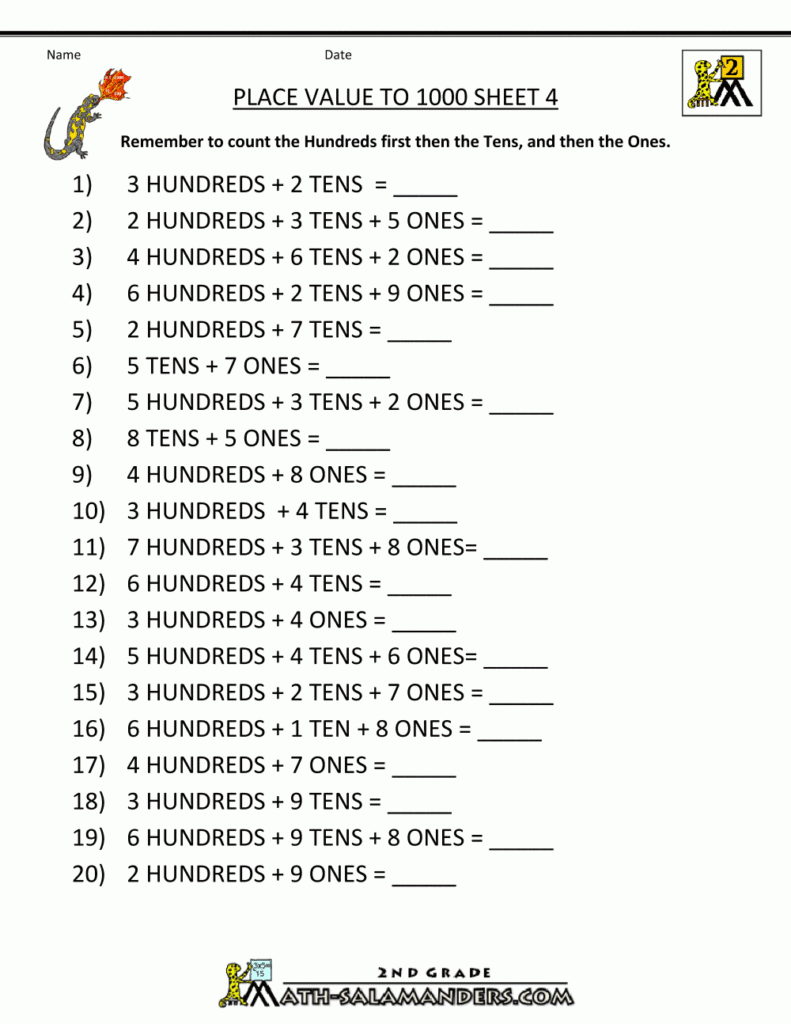Place Value To 1000