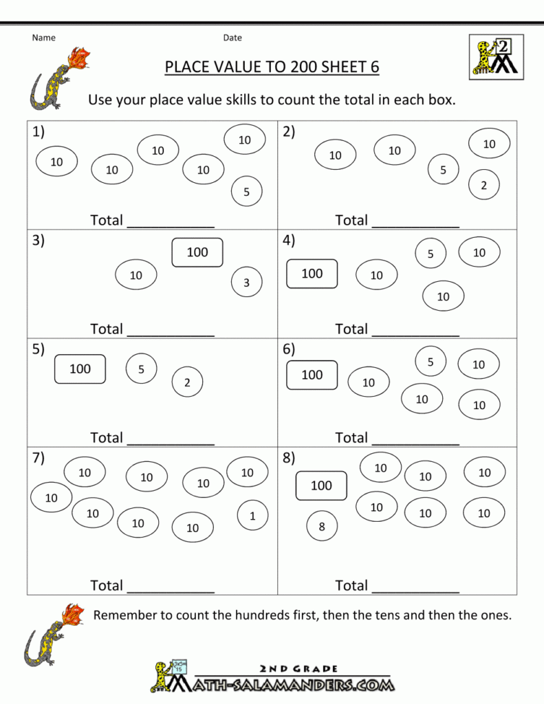 Place Value Worksheet Numbers To 200 Place Value Worksheet Numbers To 200