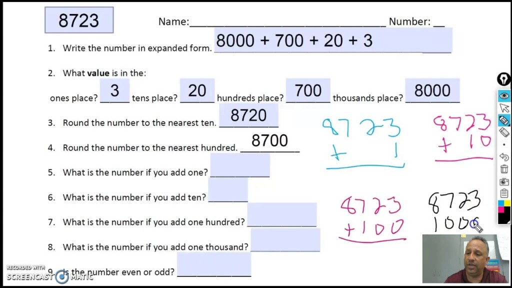 Place Value Worksheet Video YouTube